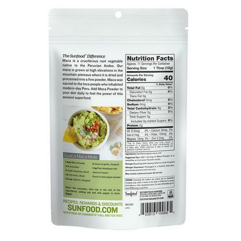 Sunfood Superfoods, Maca Powder, 8 Oz