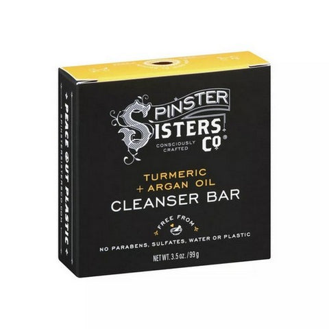 Spinster Sisters Co, Cleanser Bar Turmeric Plus Argan Oil, 3.5 Oz