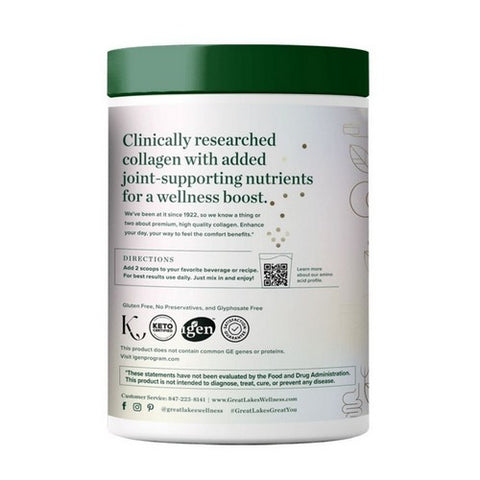 Great Lakes Wellness, Collagen Peptides Daily Joint Caramel Flavor, 8 Oz