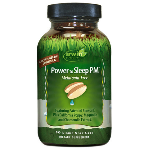 Irwin Naturals, Power to Sleep PM Melatonin-Free, 50 Softgels