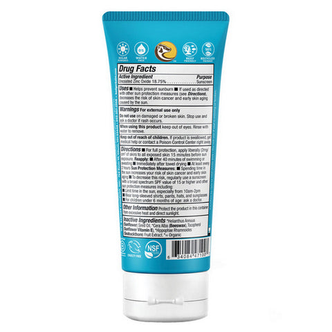 Badger Balm, SPF 30 Active Mineral Sunscreen Cream Unscented, 2.9 Oz