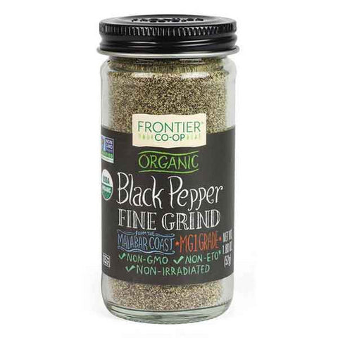 Frontier Coop, Organic Black Pepper Fine Grind, 1.80 Oz