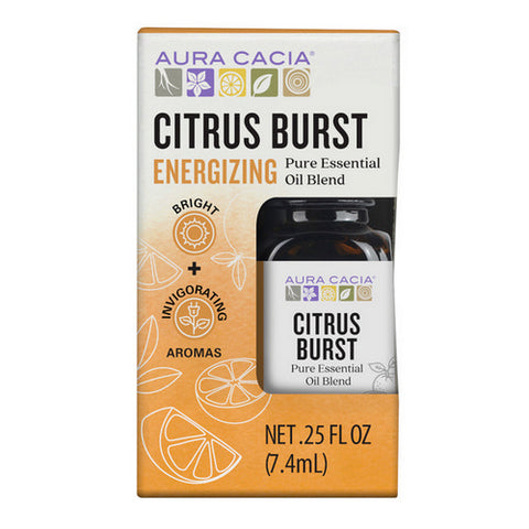 Aura Cacia, Citrus Burst Essential Oil Blend, 0.25 Oz