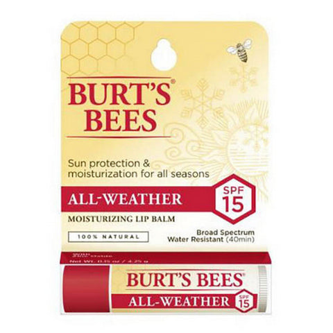 Burts Bees, All Weather SPF 15 Lip Balm, 0.15 Oz