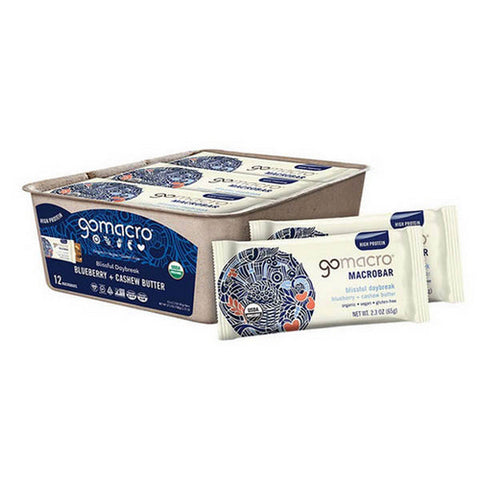 Gomacro, MacroBar Blueberry Cashew, 12 Count