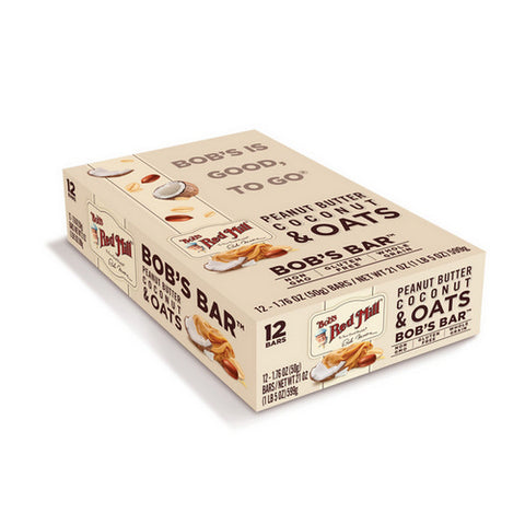 Bobs Red Mill, Peanut Butter Coconut And Oats Bos Bar, 12 Bars