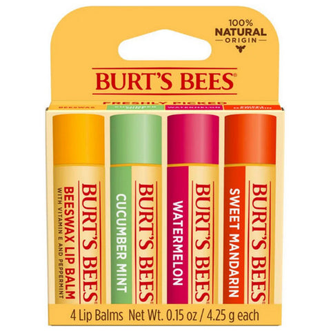Burts Bees, Freshly Picked Lip Balm, 4 Count