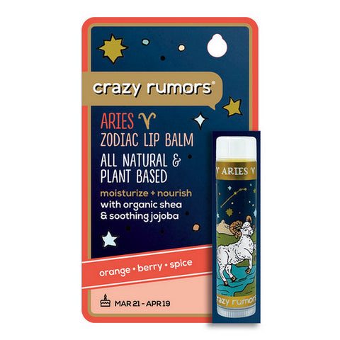 Crazy Rumors, Aries Fire Blend Lip Balm, 0.15 Oz
