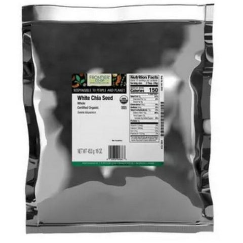 Frontier Coop, Organic White Chia Seeds Whole, 1 Lb