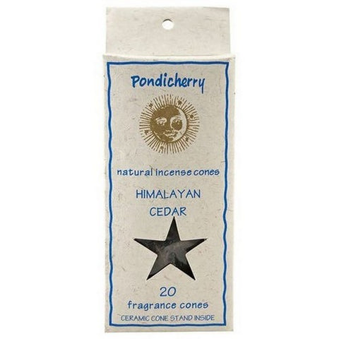 Pondicherry Natural Incense, Himalayan Cedar Incense Cones, 20 Count