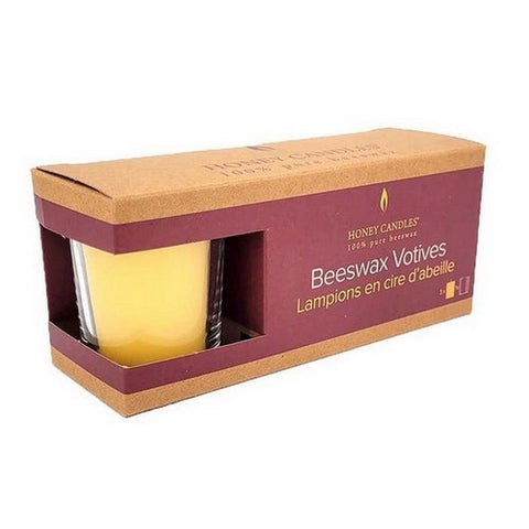 Honey Candle Co., Beeswax Votives, 3 Count