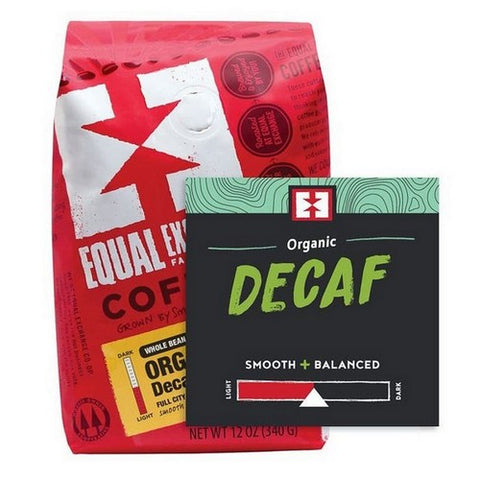 Equal Exchange, Organic Decaffeinated Whole Bean Coffee, 12 Oz