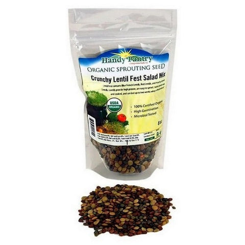 Handy Pantry, Organic Sprouting Seeds Crunchy Lentil Fest, 8 Oz