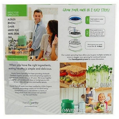 Handy Pantry, Food Grade 3 Tray Stackable Sprout Garden Green, 1 Count