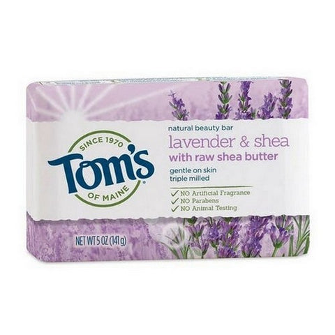 Tom's Of Maine, Natural Beauty Bar Soap Lavender And Shea With Raw Shea Butter, 5 Oz