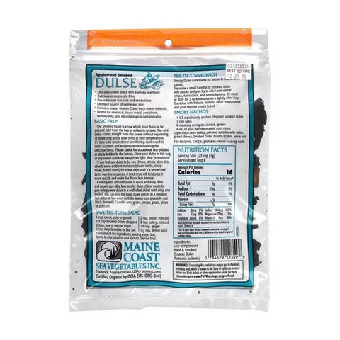 Maine Coast Sea Vegetables, Applewood Smoked Dulse Leaf, 2 Oz