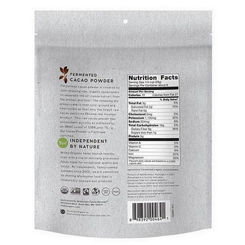 Wildly Natural, Organic Fermented Cacao Powder, 8 Oz