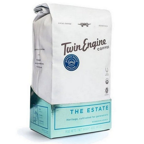 Twin Engine Coffee, Organic Estate Medium Coffee, 14 Oz