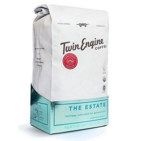 Twin Engine Coffee, Organic Estate Dark Coffee, 14 Oz