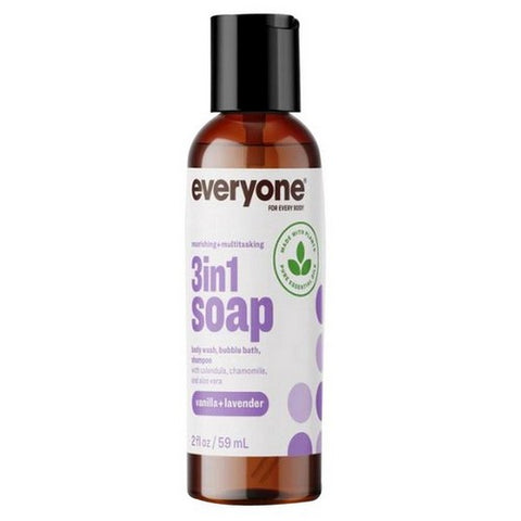 Everyone, 3-in-1 Vanilla And Lavender Soap, 2 Oz