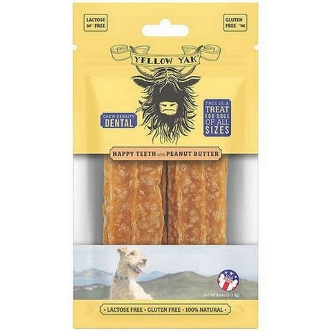 Yellow Yak, Peanut Butter Dental Chews, 4 Oz