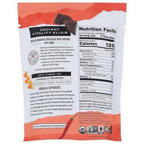 Numi Tea, Touch of Chili Organic Drinking Chocolate, 6.3 Oz