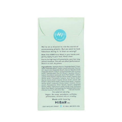 HiBAR, Cleanse Face Wash Bar, 2 Oz