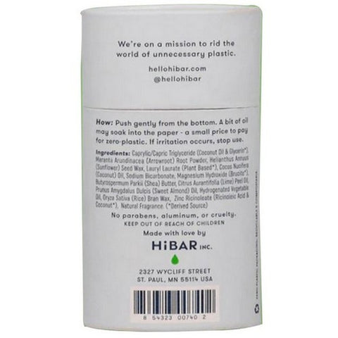 HiBAR, Fresh Rain And Cucumber Deodorant, 2.25 Oz