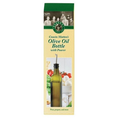 Fantes, Green Olive Oil Bottle, 17 Oz