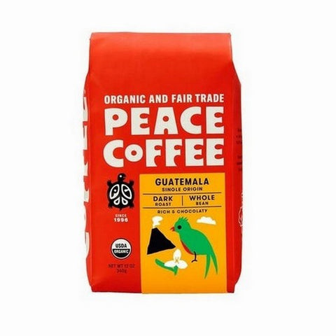 Peace Coffee, Whole Bean Guatemala Single Origin, 12 Oz Peace Coffee