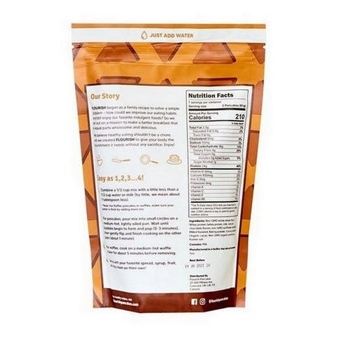 Flourish, Chocolate Protein Pancake Mix, 15.37 Oz