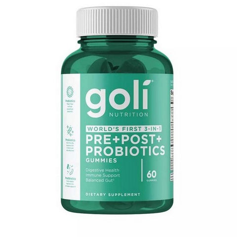 Goli Nutrition, Pre + Post + Probiotics Gummies, 60 Count