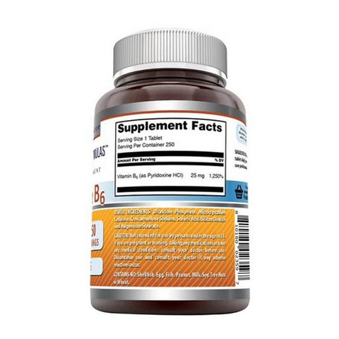 Amazing Nutrition, Amazing Formulas Vitamin B6, 25 mg, 250 Tabs