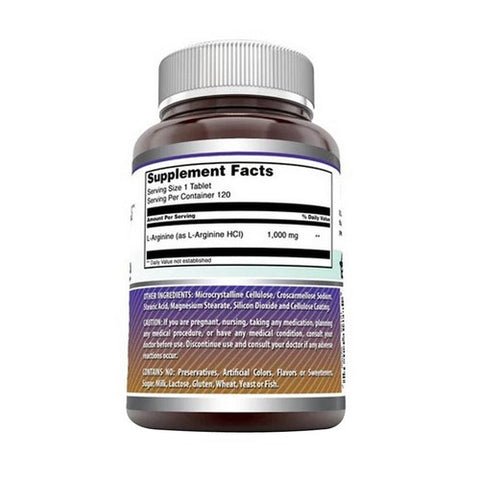 Amazing Nutrition, Amazing Formulas L-Arginine, 1000 mg, 120 Tabs