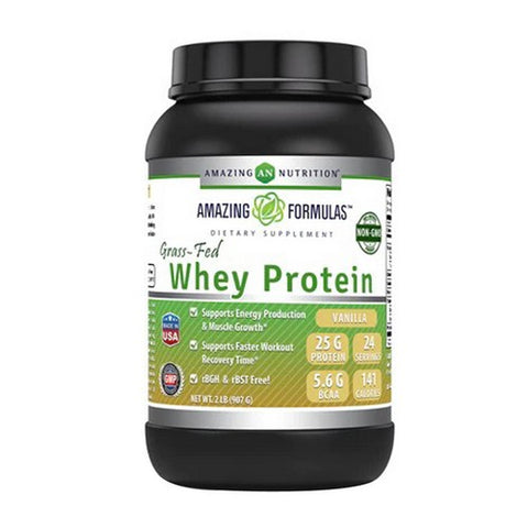 Amazing Nutrition, Amazing Formulas Grass Fed Whey Protein Vanilla, 2 Lbs