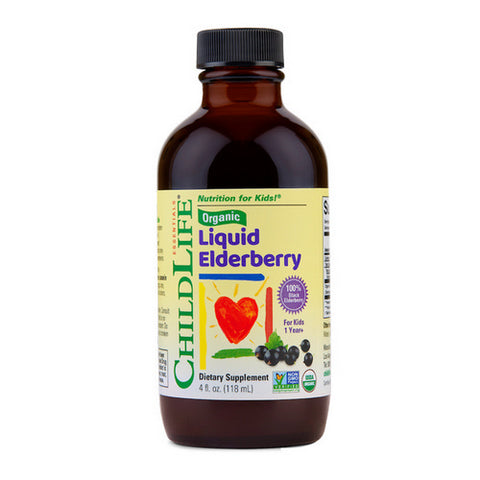 Child Life Essentials, Organic Liquid Elderberry, 4 Oz