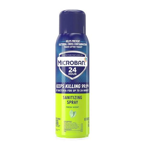 Microban, Fresh Scent 24 Hour Disinfectant Sanitizing Spray, 15 Oz