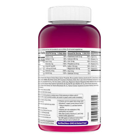 Centrum, Women Multivitamin And Multimineral Supplements, 200 Tabs