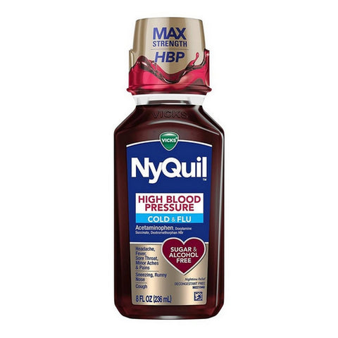 NyQuil High Blood Pressure Cold And Flu 8 Oz by Vicks