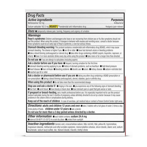 Cystex, Urinary Pain Relief Max Strength, 48 Tablets
