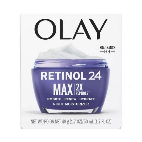 Olay, Retinol 24 Max Night Face Moisturizer for Dull Skin, 1.7 Oz