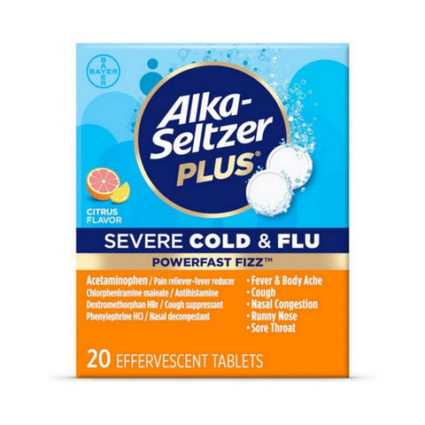 Severe Cold And Flu Power Fast Fizz Citrus 20 Tabs by Alka-Seltzer