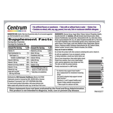 Centrum, Women 50+ Multigummies, 80 Count