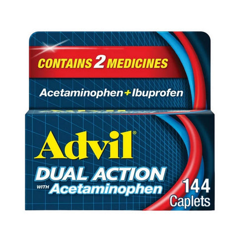 Dual Action Acetaminophen Plus Ibuprofen 144 Caps by Advil