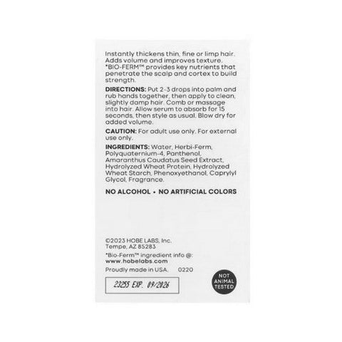 Hobe Labs, Energizer Hair Thickening Serum, 2 Oz Hobe Labs