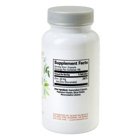 Quantum Health, Zinc, 22 Mg, 120 Caps