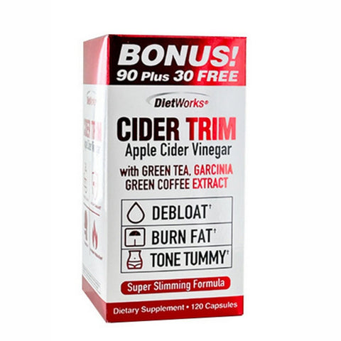 DietWorks, Cider Trim Apple Cider Vinegar, 120 Capsules