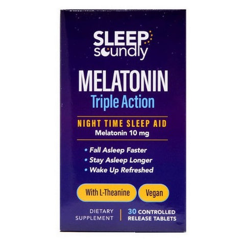 Sleep Soundly, Melatonin Triple Action, 30 Tablets