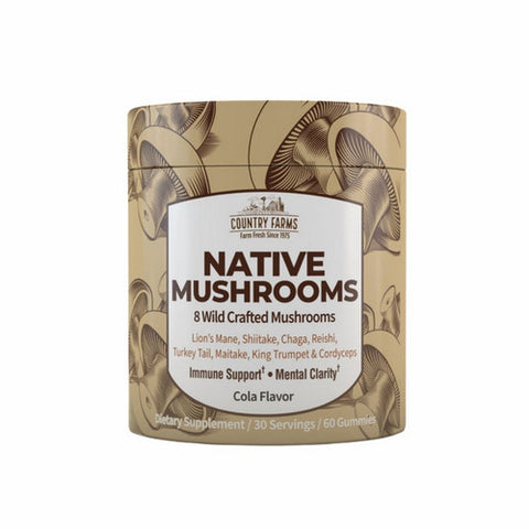 Country Farms, Native Mushrooms Cola, 60 Gummies