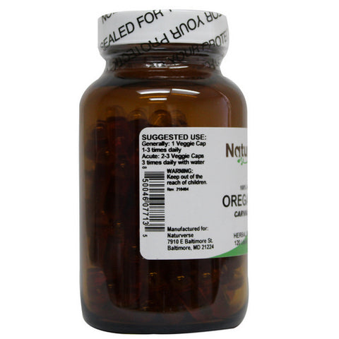 Naturverse, Oregano Oil Liquid Capsules Standardized, 120 VegCaps